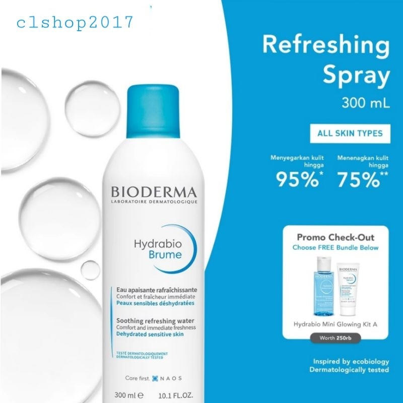 BIODERMA HYDRABIO BRUME SOOTHING REFRESHING WATER SPRAY MIST 300 ML