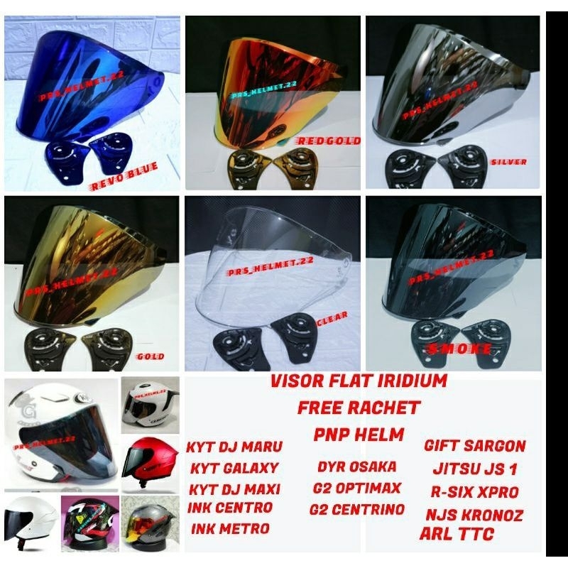 visor venom flat iridium helm kyt galaxy/jitsu js1/gift sargon/njs kronoz