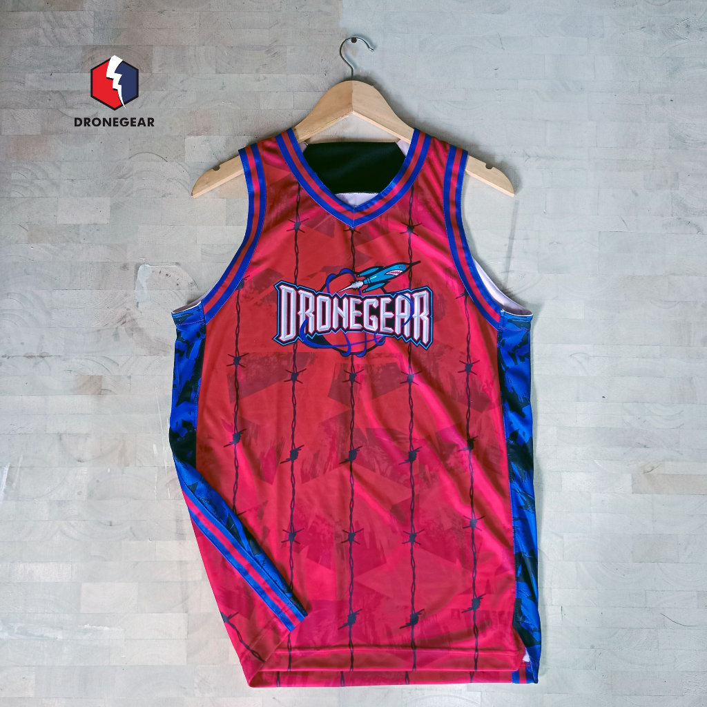 JERSEY BASKET/ JERSEY FULL PRINTING DRONEGEAR/ RED ROCKETS