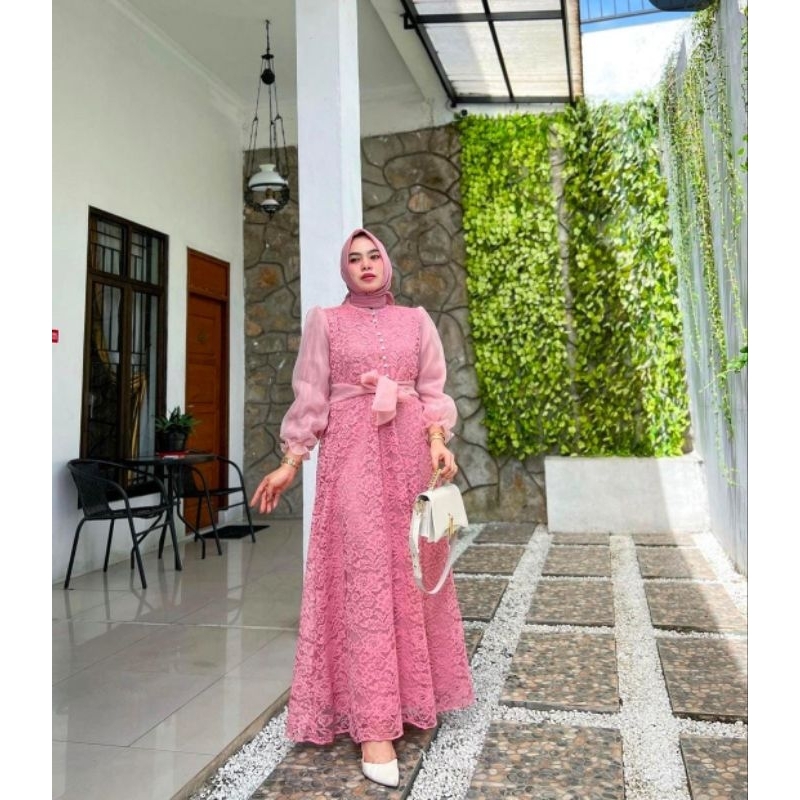 GAMIS BURKAT ORGANZA BISA COD