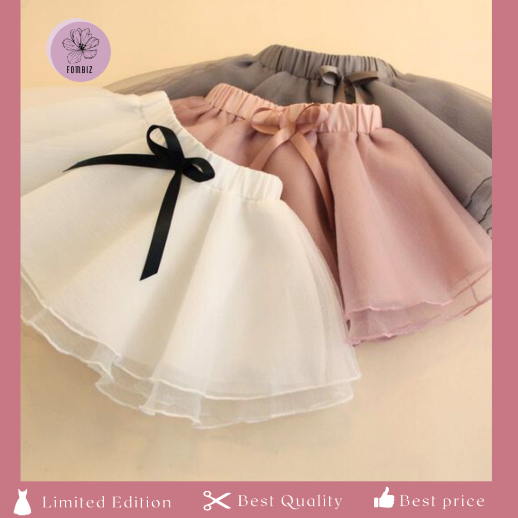 Rok tutu anak dengan furing bahan organza