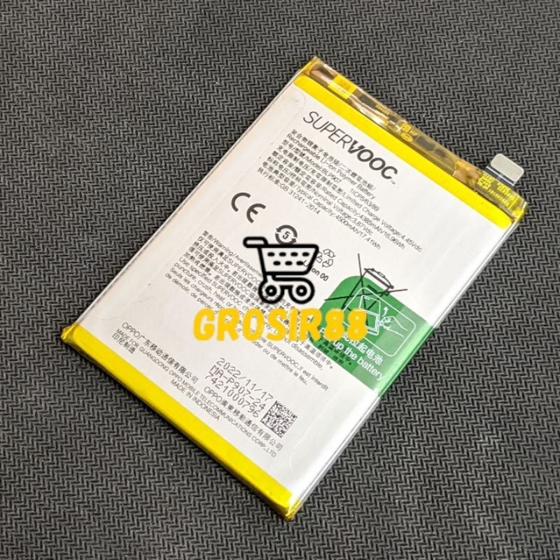 BATERAI BATRE ORIGINAL SUPERVOOC OPPO A96 / RENO 7Z RENO 7 4G BLP907 ORI