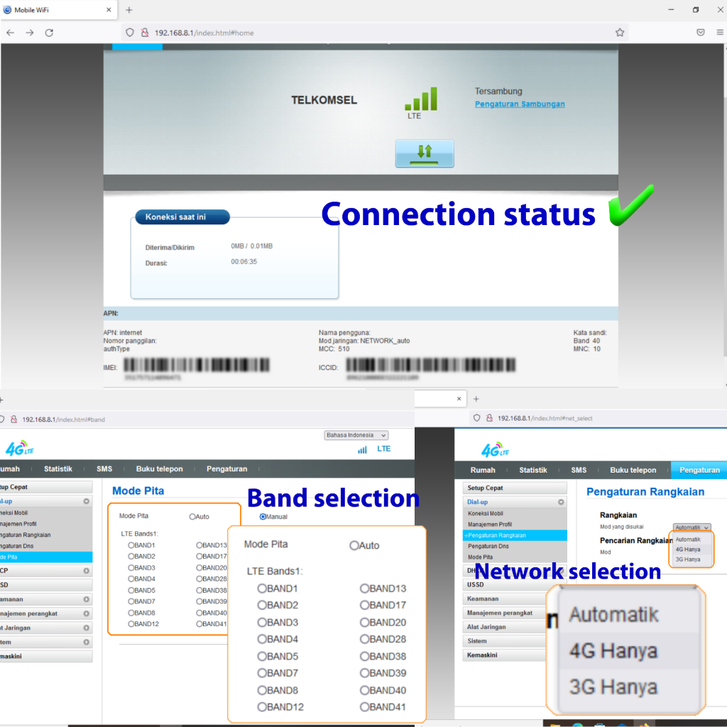 Modem USB AIRTEL E3372 4G LTE Support All Operator hilink