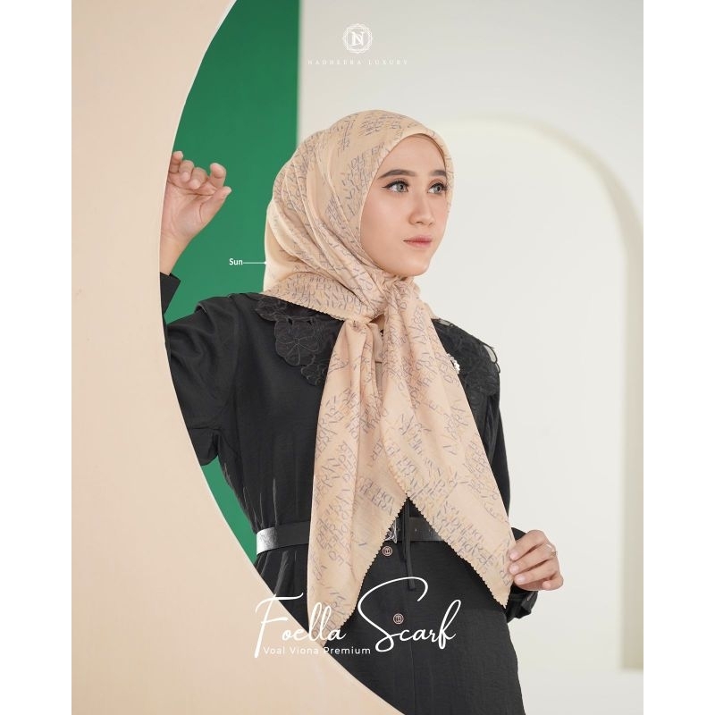 Foella Scarf Nadheera Jilbab Segiempat Nadheera Hijab Mo of Segiempat