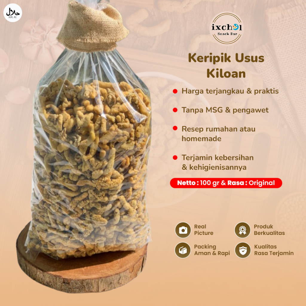 

Kripik Usus Krispi 1Kg Rasa Original Makanan Cemilan Kiloan Keripik Crispy Homemade