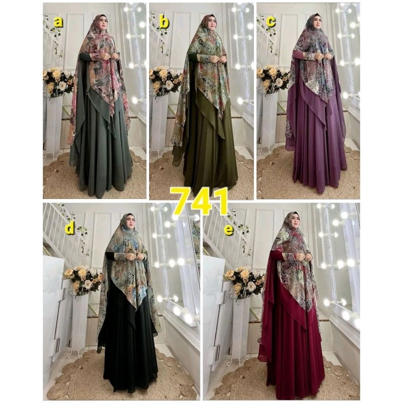 DIJAH 741 Syari cantik khimar jumbo by DIJAH original