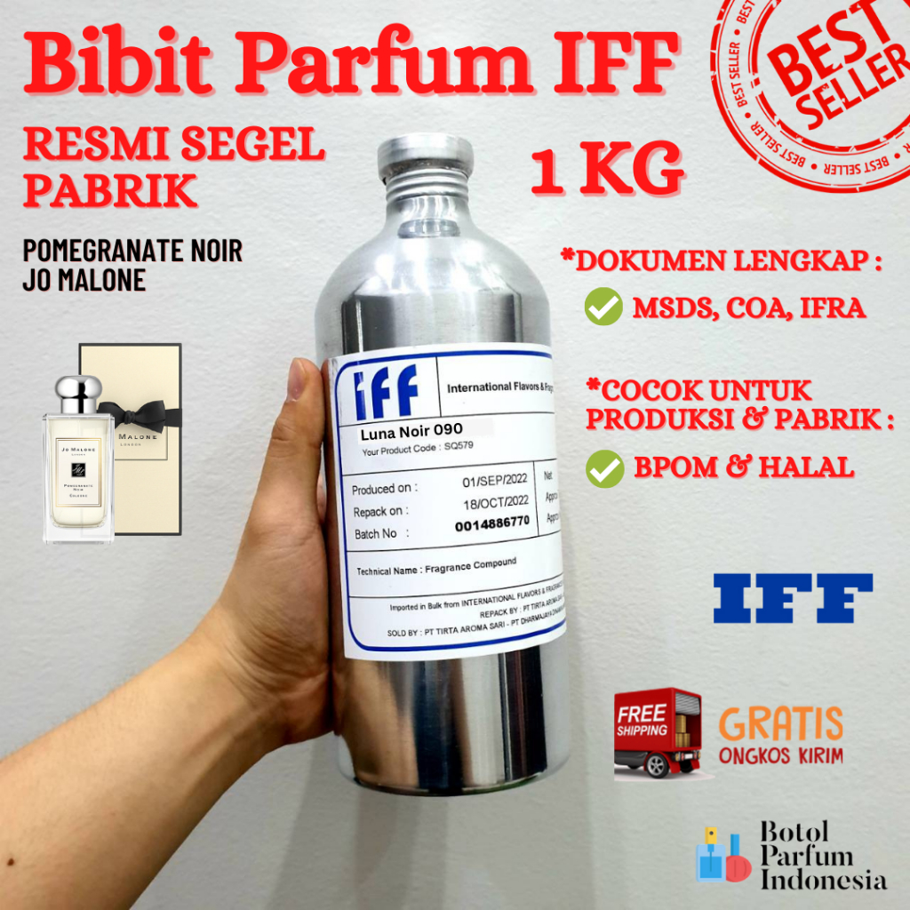 BIBIT PARFUM SEGEL Luna Noir 090 BY IFF MURNI 100% - MSDS COA IFRA