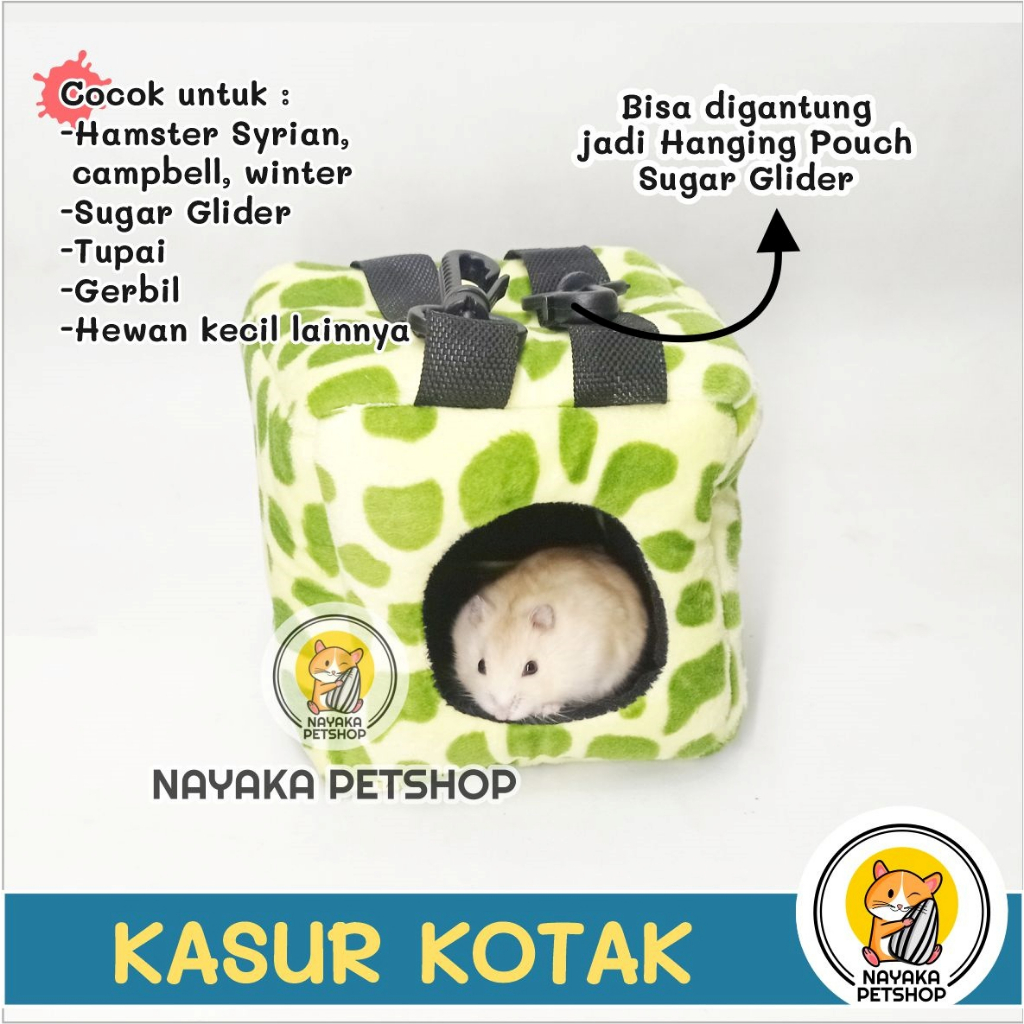 Kasur Hamster Kotak Sleeping Pouch Sugar Glider Rumah Sarang Ranjang Kandang Tupai Mini Bed Tempat Tidur Hewan