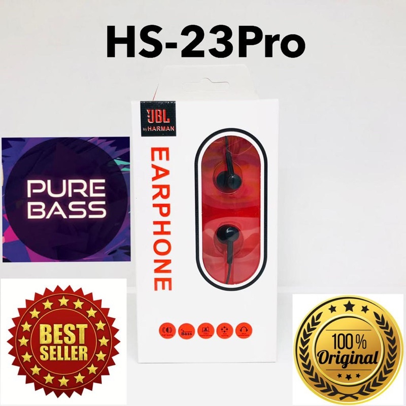 HANDSFREE HEADSET HS 23PRO EARPHONE PUREBASS BY SMOLL