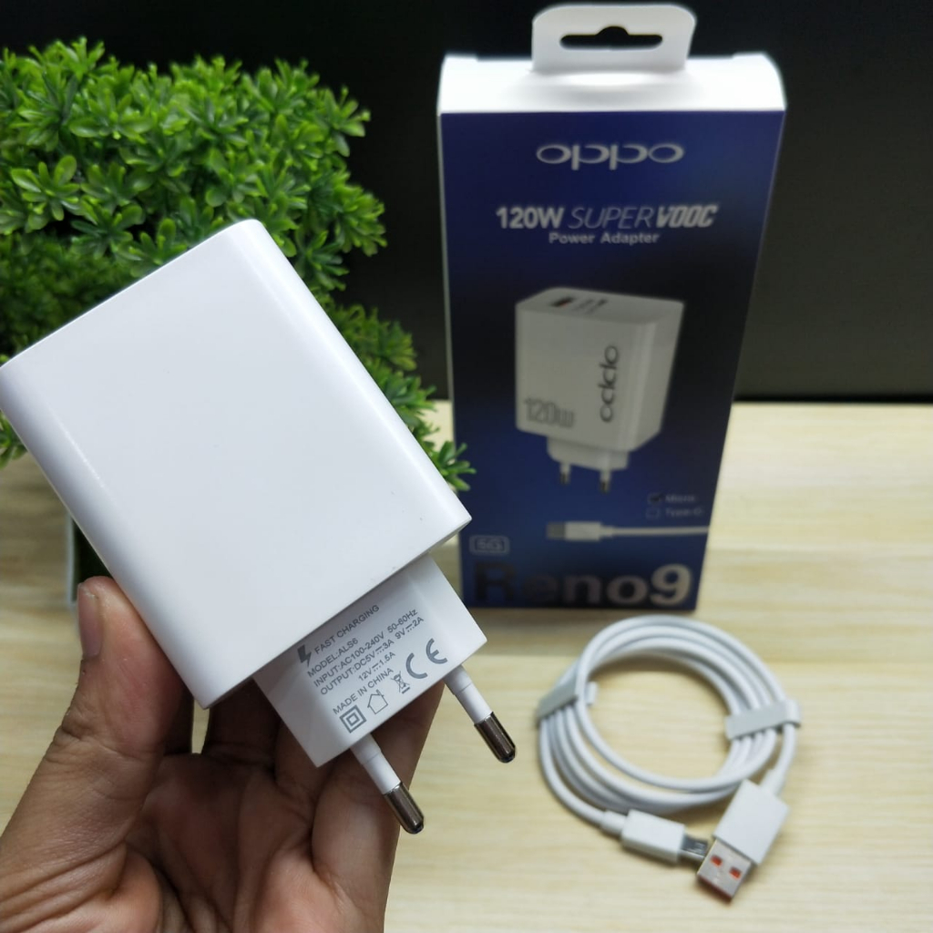 CHARGER OPPO RENO 9 SUPERVOOC 120W FAST CHARGING MICRO TYPE C BY SMOLL