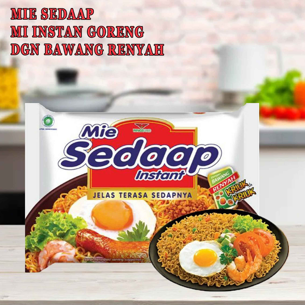 Mie Sedap/ Mie Instan Goreng/ Mie Rasa Bawang Renyah/ 90gr