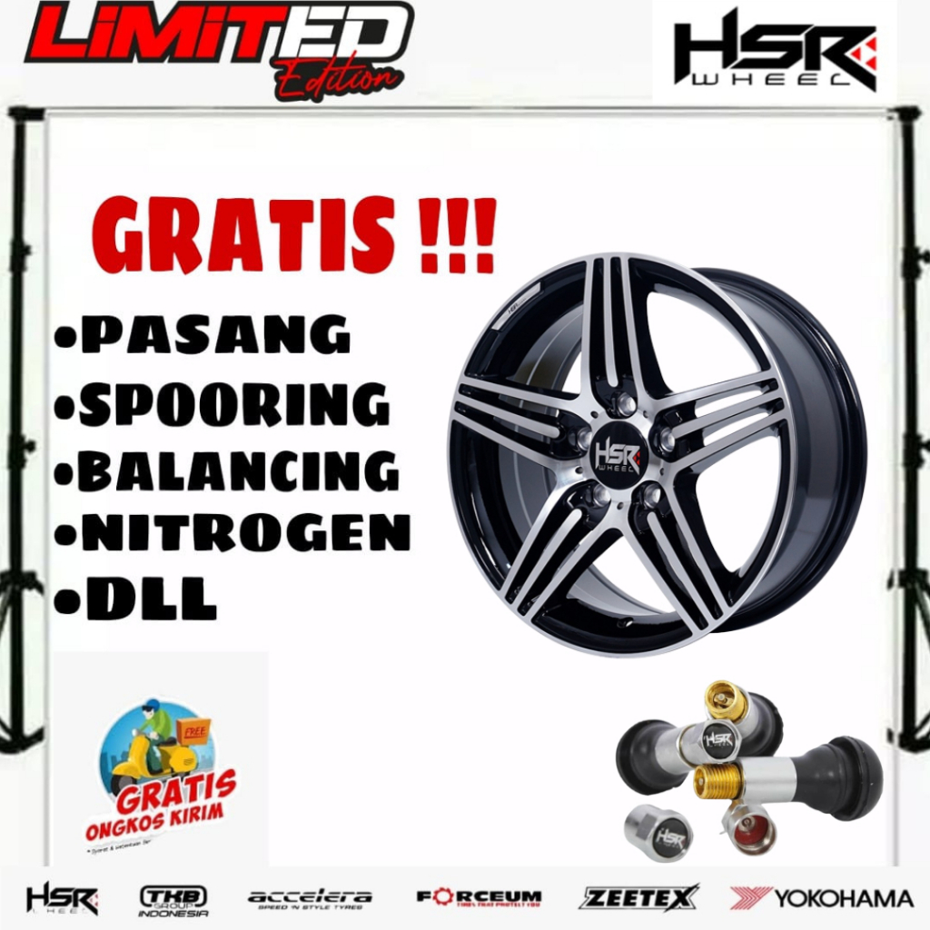 VELG MOBIL PALANG 5 VELG MOBIL INNOVA RING 16 PELEK MOBIL OISHI HSR R16X7 H5X112 ET42 BMF