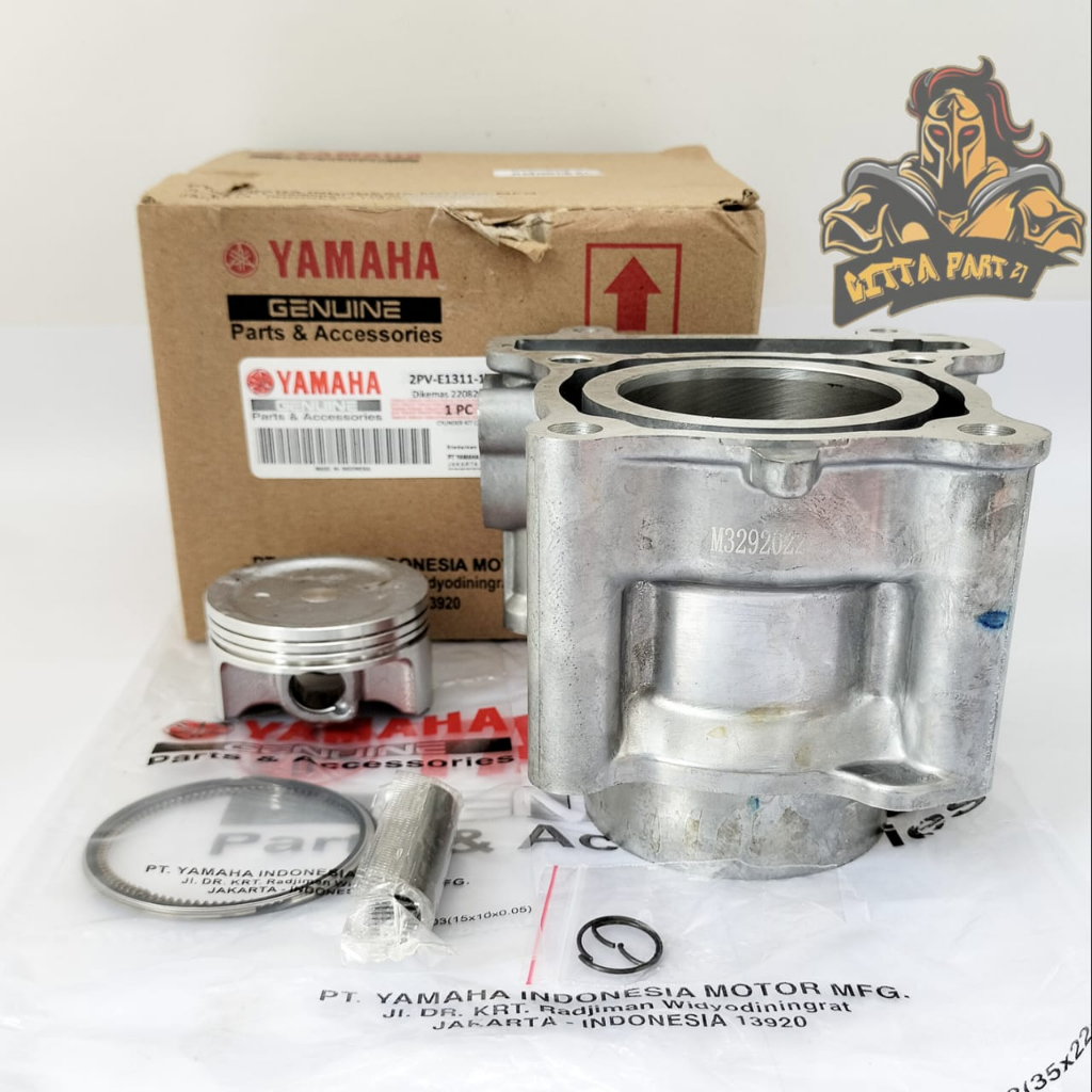 CYLINDER BLOK SEHER PISTON RING KOMPLIT YAMAHA 2PV KUALITAS ASLI ORIGINAL YAMAHA YGP  PRESISI TINGGAL PASANG BAHAN BERKUALITAS DAN DIJAMIN AWET MX KING VIXION NEW 150 VXN NVL R15 V1 XABLE