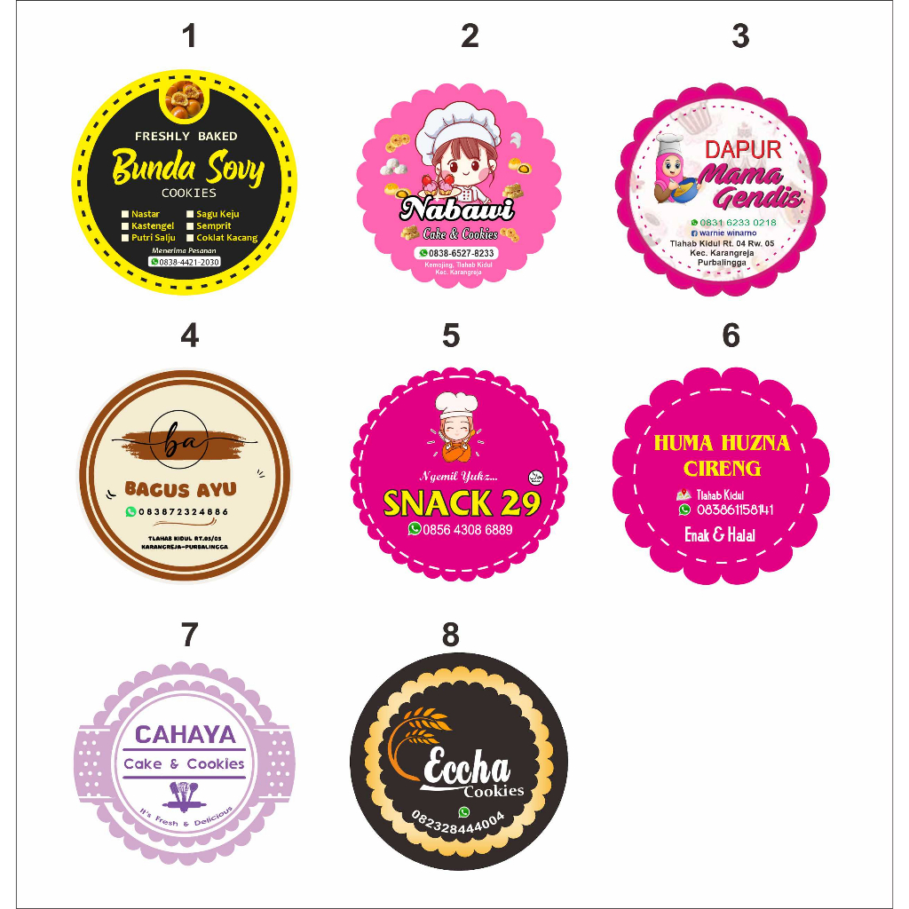 

Sticker label kemasan makanan untuk boox toples stunding cup Label souvenir wedding KUKER LEBARAN