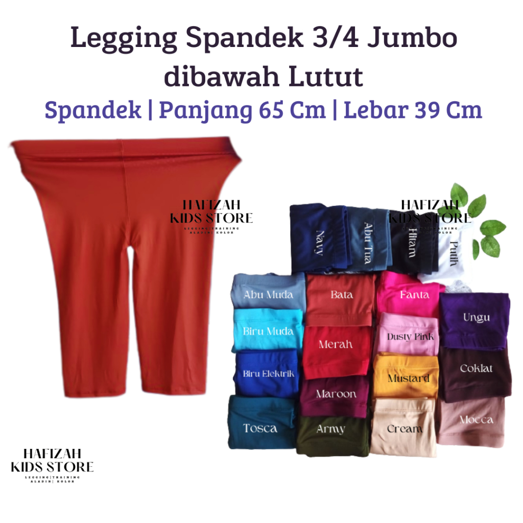 CELANA LEGGING PENDEK 3/4 JUMBO