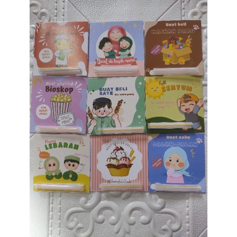 

amplop Lebaran viral 2023 amplop karakter uang sedotan isi 10