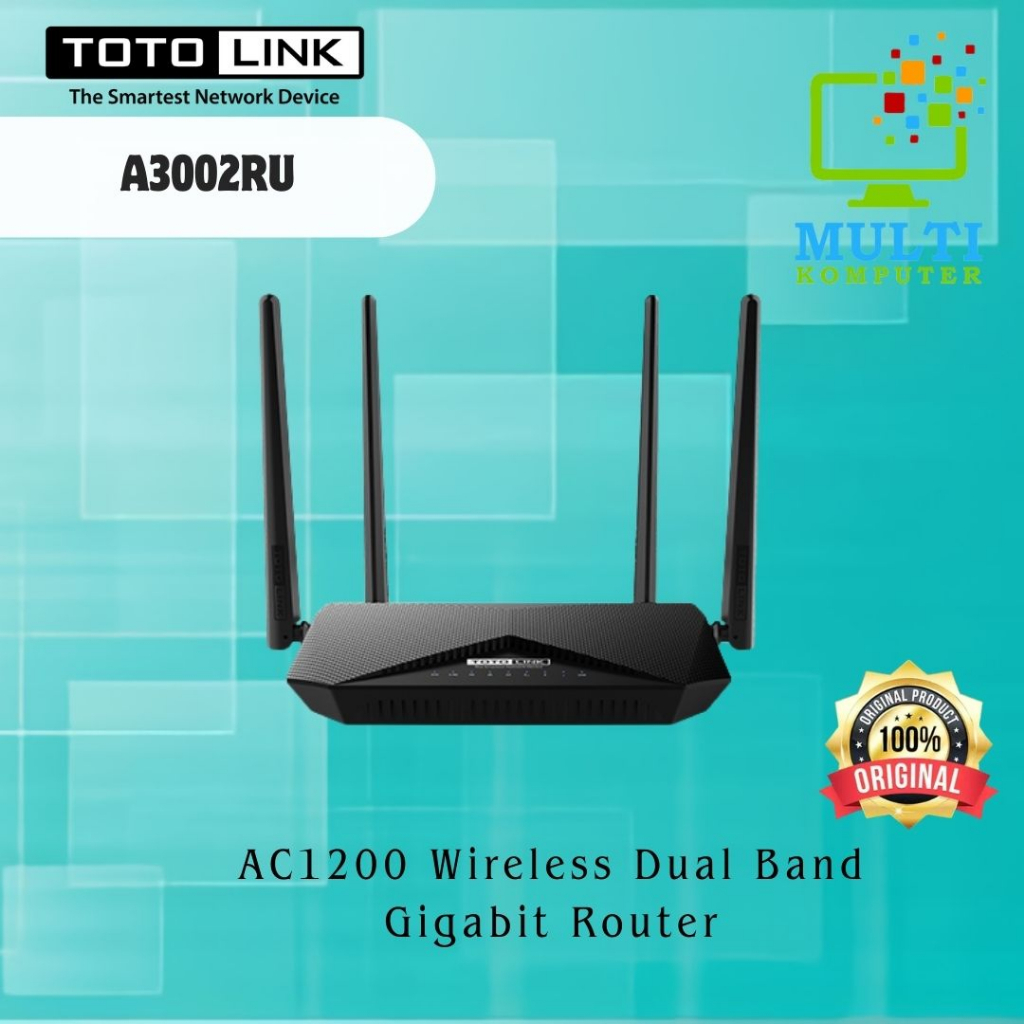 ROUTHER TOTOLINK A3002RU - AC1200 WIRELESS DUAL BAND GIGABIT ROUTER