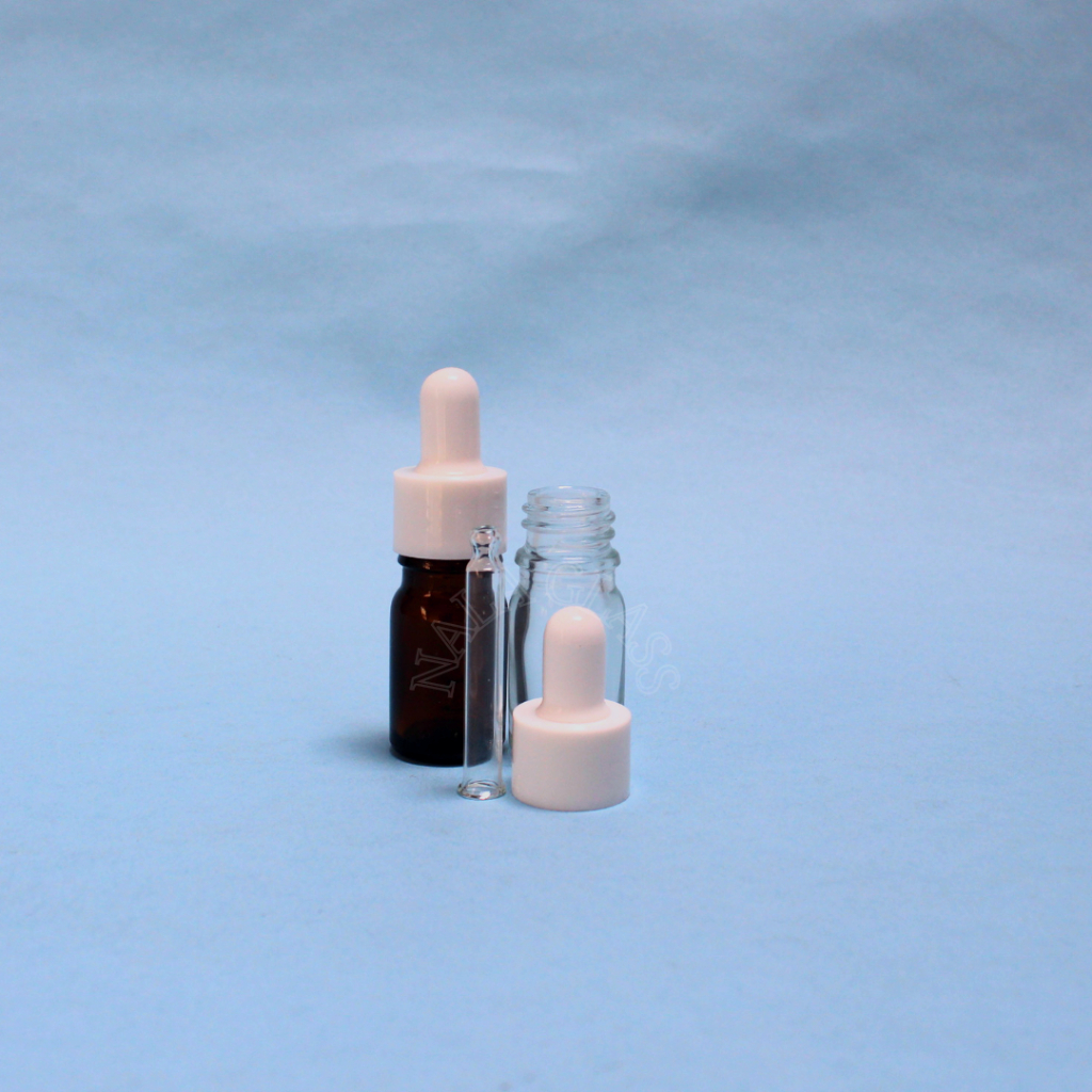 Botol kaca pipet 5ml tebal ring smooth / botol serum 5ml / botol kaca 5ml