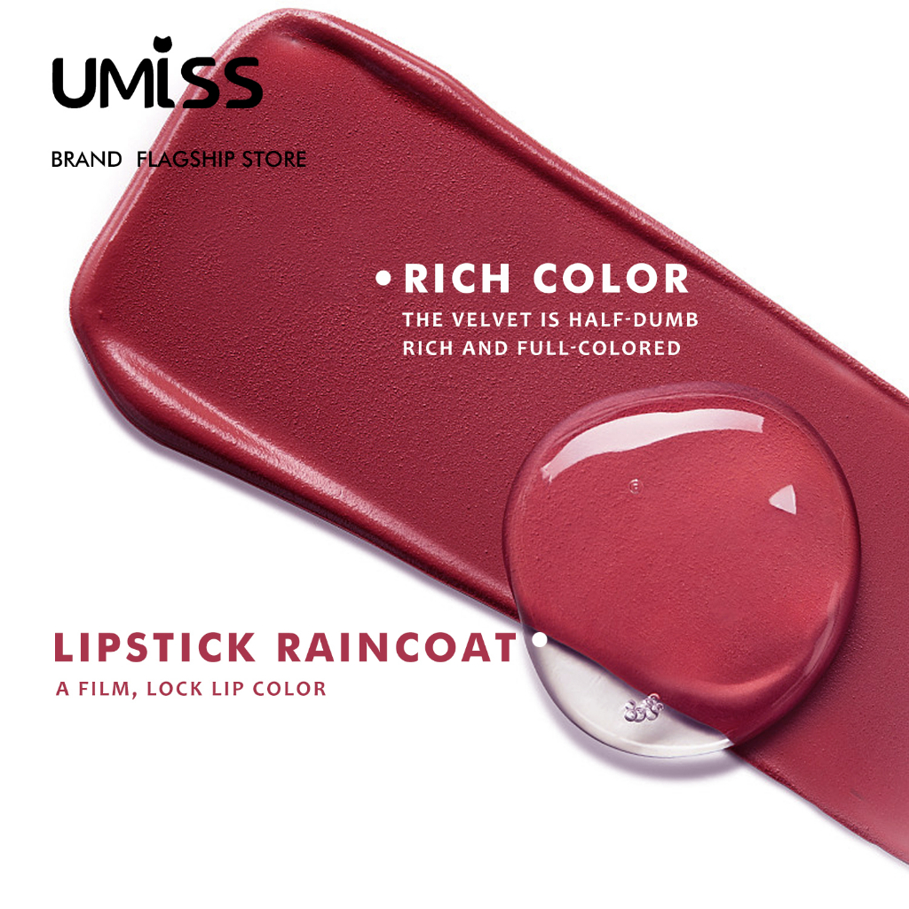 UMISS  4 In 1 lip stick Clay Lipstick&amp;Blush&amp;Eyeshadow Waterproof Lipstick Matte Makeup Lip Gloss Moisture Lip care Plumper Glossy