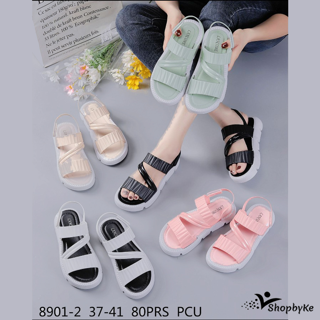 Sepatu Sandal Selop Jelly Gladiator SERIES Sandal Gunung Wanita LANCOME 8901 Ban Dua FASHION Size 37-41