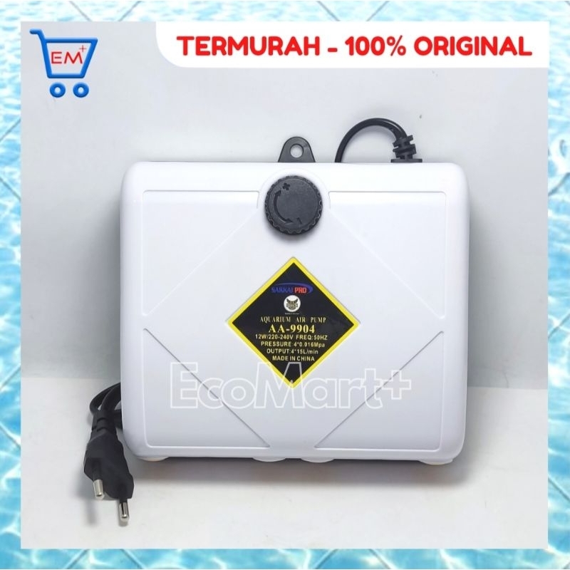 SAKKAI PRO PREMIUM AA-9904 AERATOR AIR PUMP POMPA UDARA GELEMBUNG 4 LUBANG AQUARIUM / AQUASCAPE