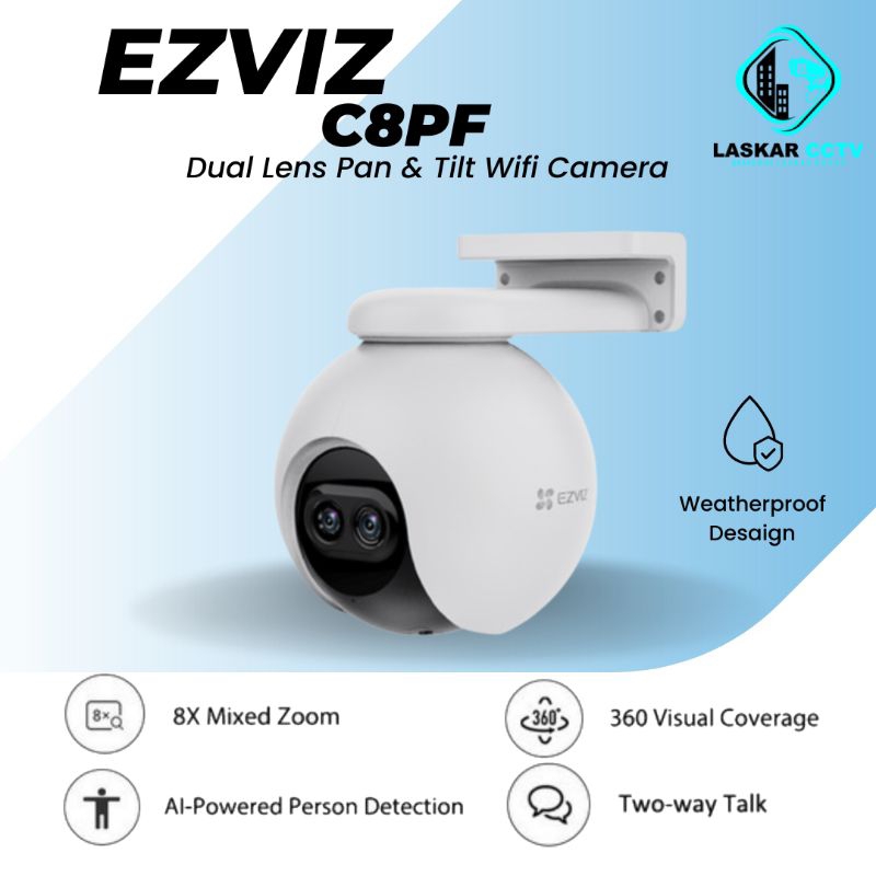 CCTV EZVIZ C8PF 1080P PTZ OUTDOOR SMART WIFI IP CAMERA DUAL-LENS