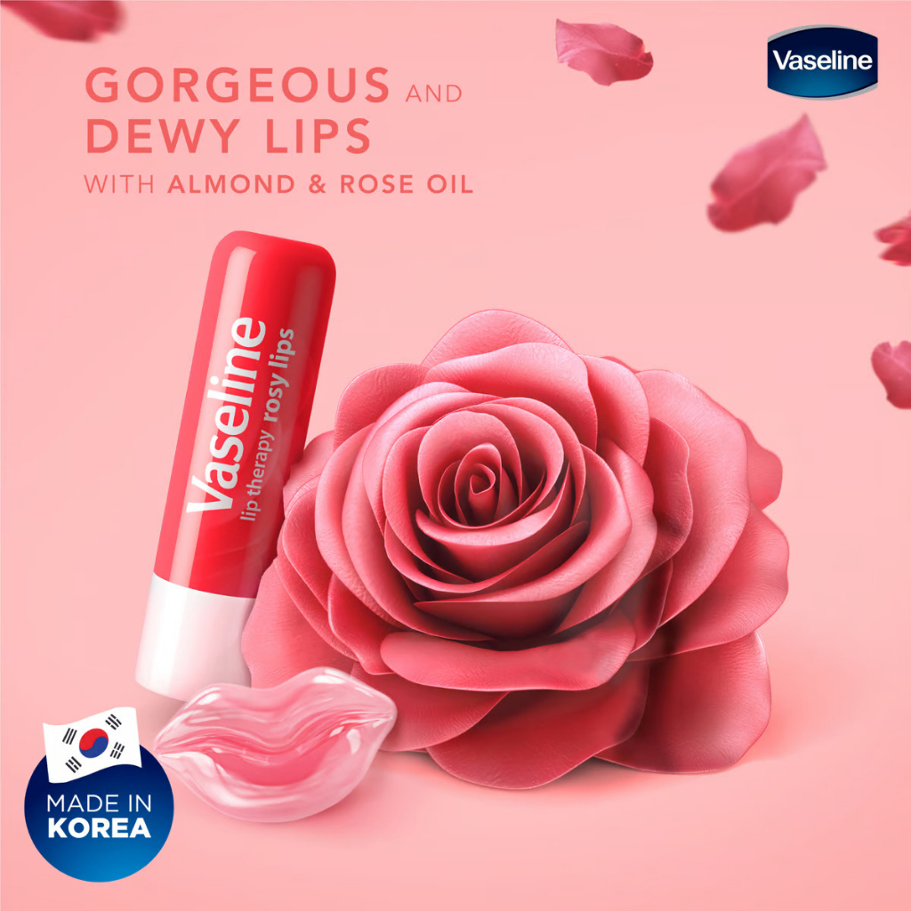 Vaseline Lip Therapy Balm Stick Rosy Lips 4.8g Made in Korea Original