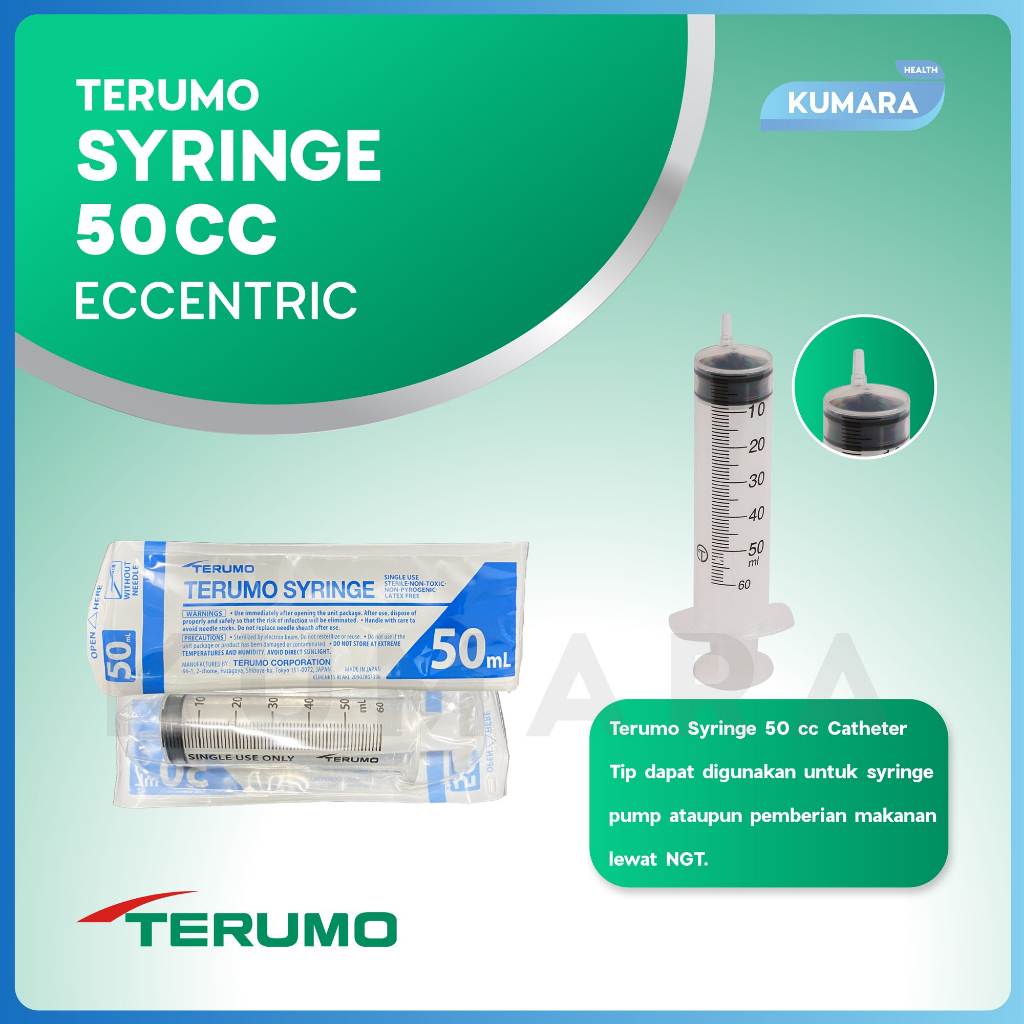 TERUMO - Syringe 50cc Eccentric & Catheter Tip Pcs