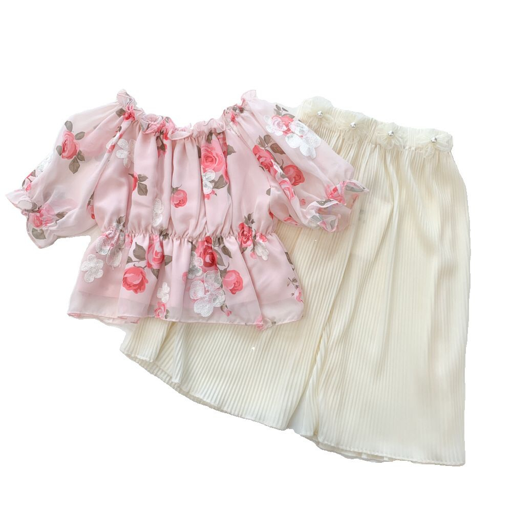 (LOLI-JKT) BS-411 STELAN ANAK CEWEK PINK FLORA SIZE 100-140 BAGUS BANGET