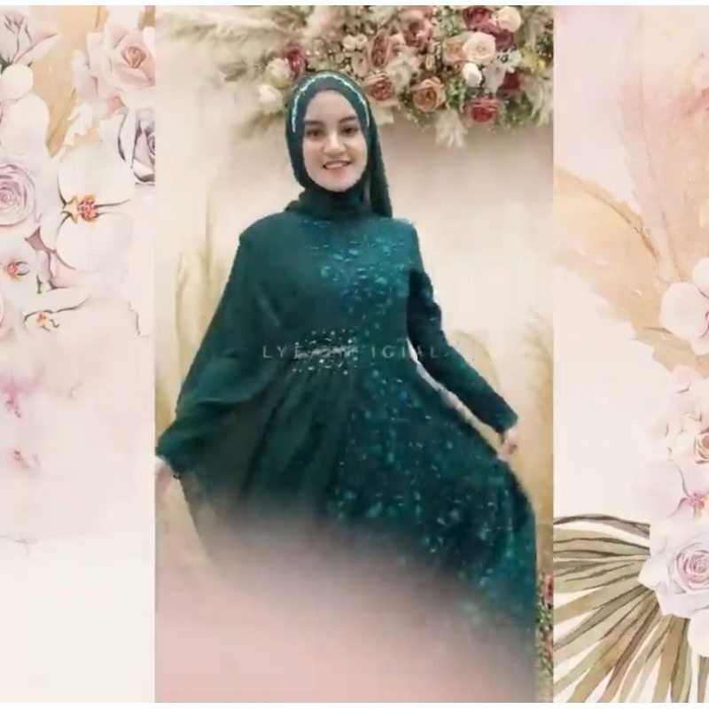 Dress Kondangan | Dress Pesta | Preloved LYF Chava Dress Size XS | Warna Forest Green