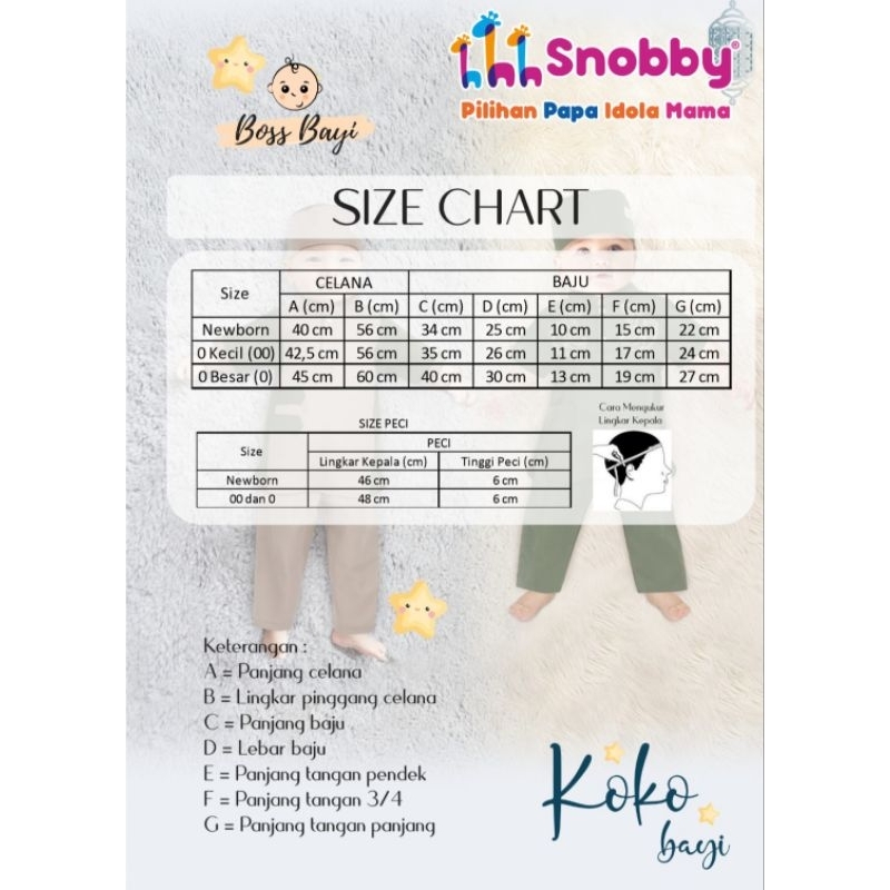 SNOBBY - Set Baby Koko / Setelan Koko + Peci Bayi SKMM007| SKMM009