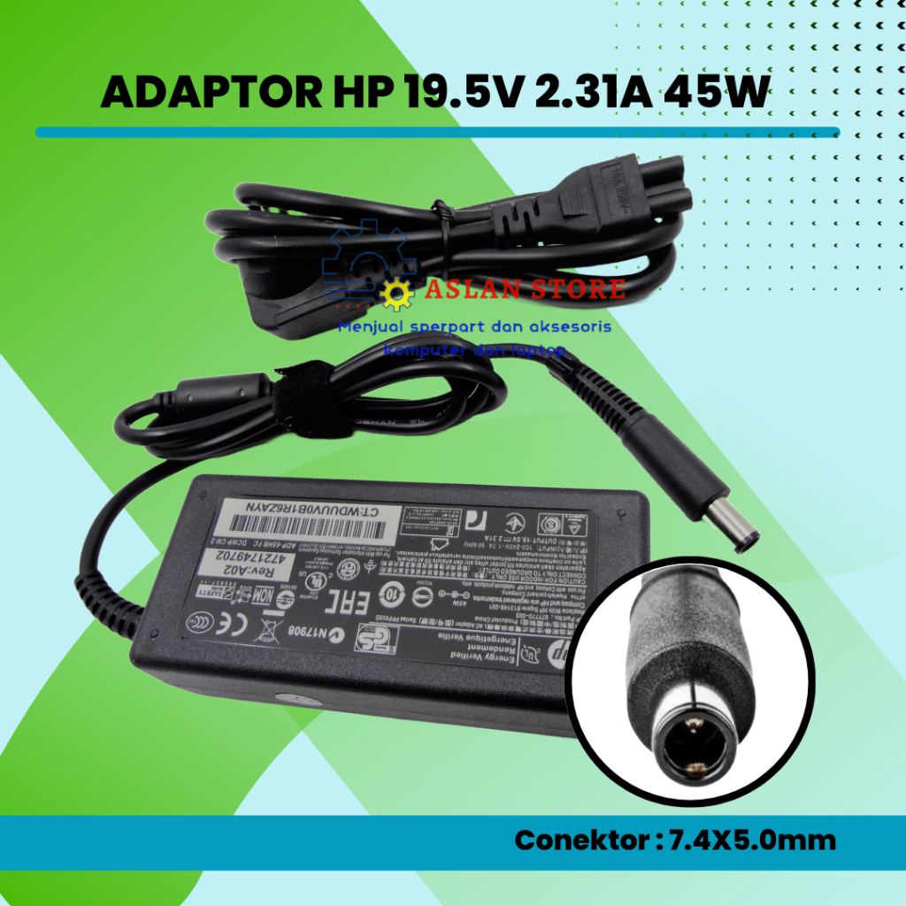 19.5V 2.31A 45W AC Adapter Charger HP ProBook 430 G1 820 G1 HP EliteBook Folio 9470M 9480M