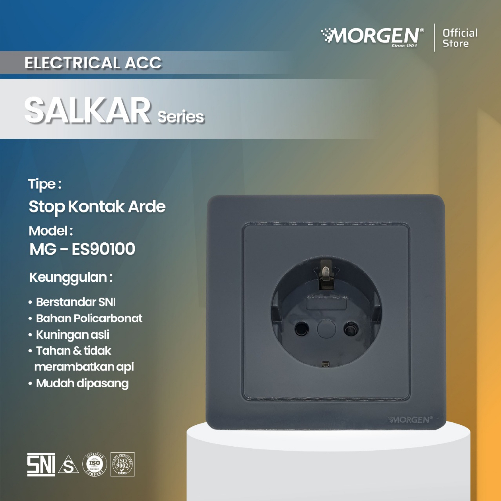 Morgen Stop Kontak Premium MG ES91100 SNI Serial Elektrik Series