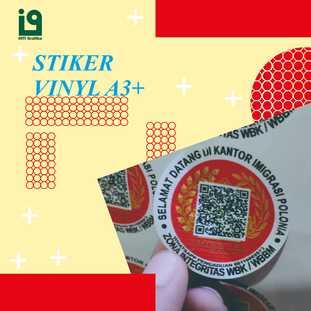 Cetak Stiker / Label / Stiker Vinyl + Cutting A3+