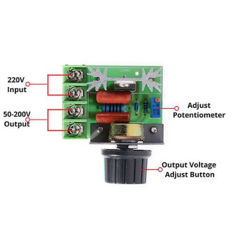 Dimmer SCR 2000W Regulator Voltage 220V AC Motor gurinda bor  Motor Speed Controller  PWM Regulator Dimmer 2000 Watt