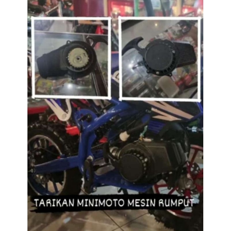 Recoil starter mesin potong rumput 2 tak  lubang model bulat