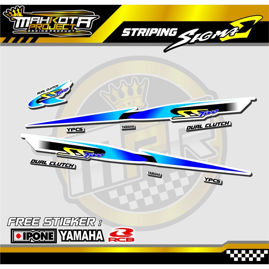 STRIPING VARIASI YAMAHA SIGMA E / STICKER LIST VARIASI MOTOR SIGMA SS TWO