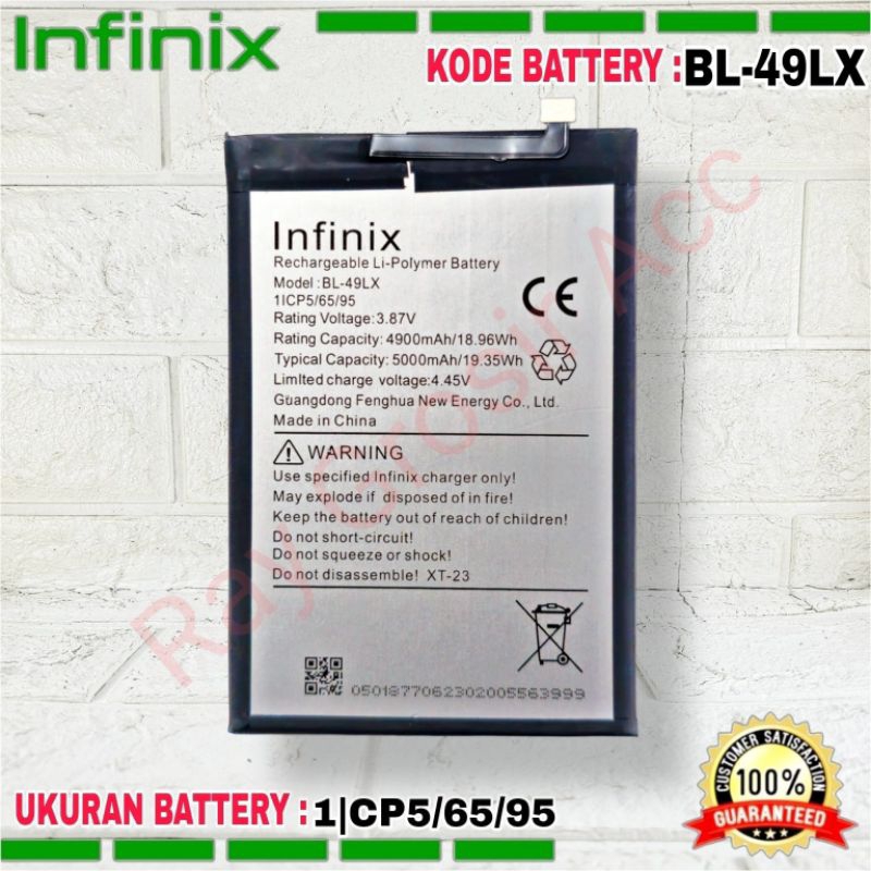 Baterai Original Infinix HOT 12 , HOT 20S X6817 X6827 BL49LX BL-49LX BL 49LX