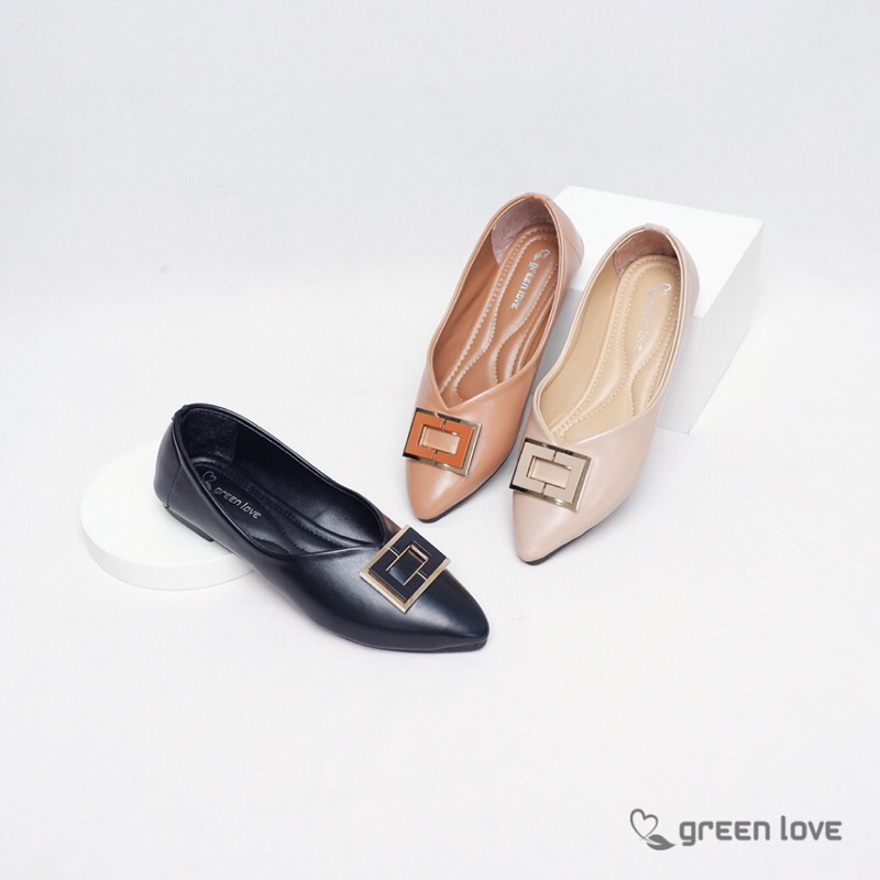 GL EG 23 FLATSHOES / SEPATU TEPLEK MURAH NYAMAN BERKUALITAS FLAT SHOES / GREEN LOVE GREENLOVE