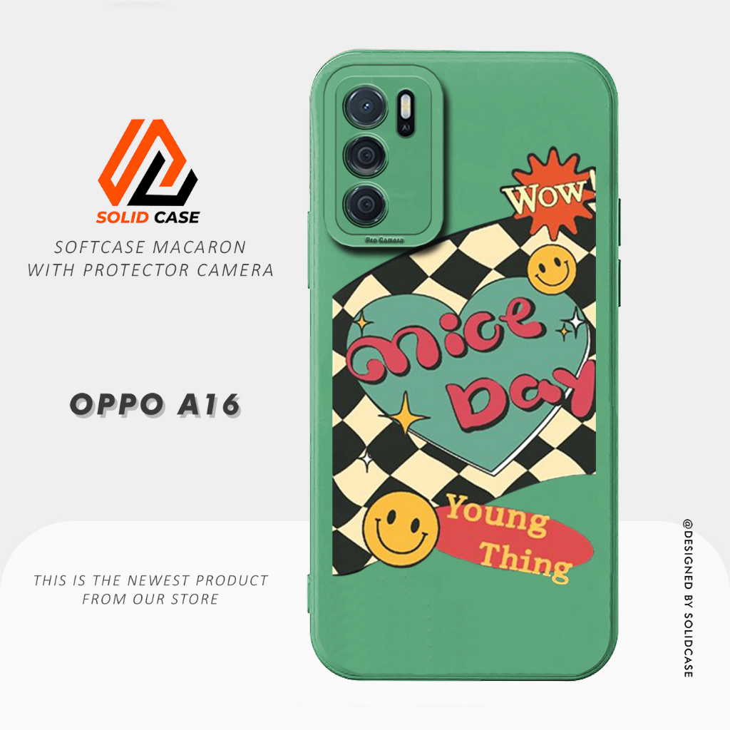 Case Oppo A16 - Casing Oppo A16 [Nice Day] Solid Case HP Terbaru 2023 - Softcase Pro Camera - Case S