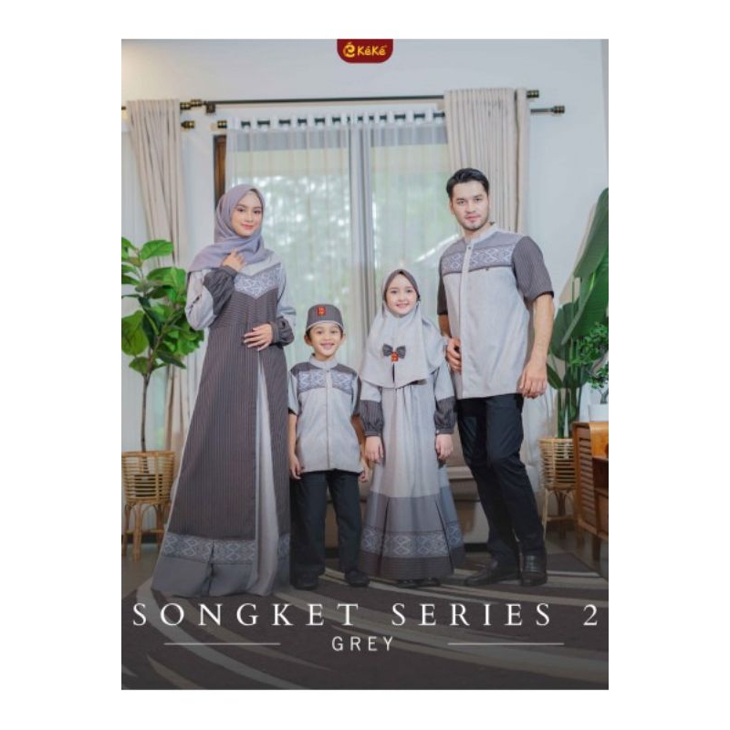 Keke Sarimbit Songket 2 Grey Couple Keluarga Sarimbit Lebaran 2023