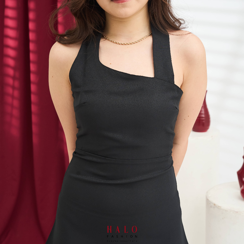 [HaloFashion] Livia Sexy Halter Dress Mini Dress Korean Fashion