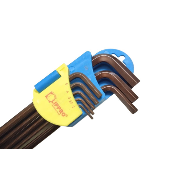 KUNCI L SET ISI 8PCS LIPRO / EXTRA LONG HEX KEY WRENCH SET/Kunci L Set 8 Pcs Panjang Lippro S2 Kunci Long Hex Segi Enam BERKUALITAS