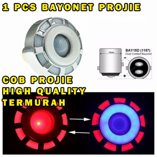 LAMPU LED PROJIE MOTOR MOBIL UNTUK REM BRAKE PROJIE MINI RUNNING 2INCH