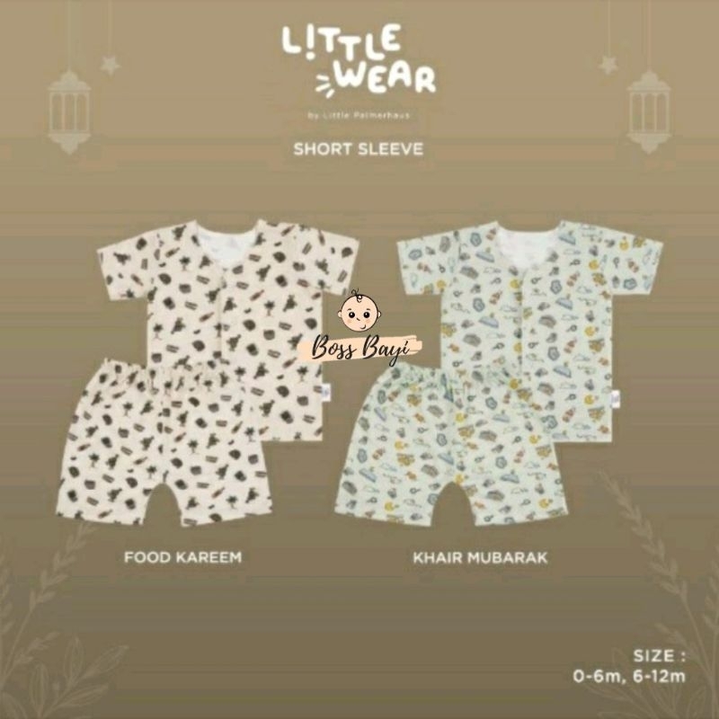 LITTLE WEAR Short Sleeve (Baju Pendek+Celana Pendek) Setelan Kancing Depan Bayi by Little Palmerhaus