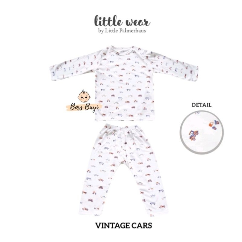 LITTLE WEAR Long Sleeve by Little Palmerhaus - Setelan Panjang Kancing Depan Bayi