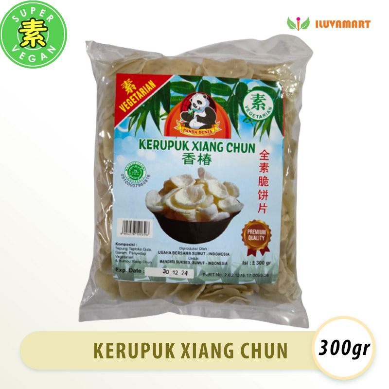 

Panda Dunia Kerupuk Xiang Chun 300gr Kerupuk Vegan Tanpa Bawang