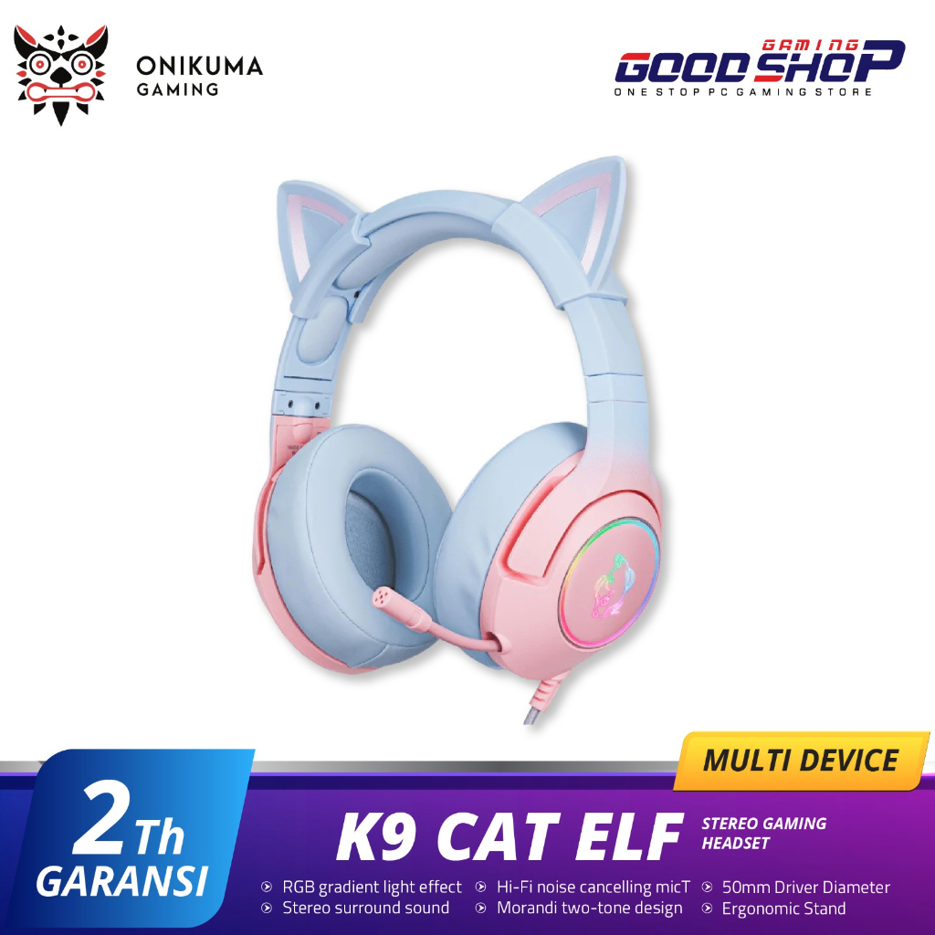 ONIKUMA HEADSET GAMING K9 PINK 7.1 CHANNEL