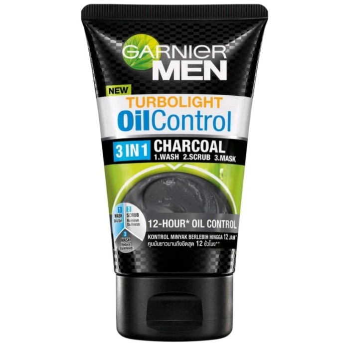 GARNIER MEN FACE WASH FACIAL FOAM SABUN CUCI MUKA PRIA ACNO FIGHT