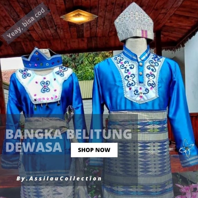 Baju Adat Bangka Belitung Dewasa Satuan (laki-laki/perempuan)